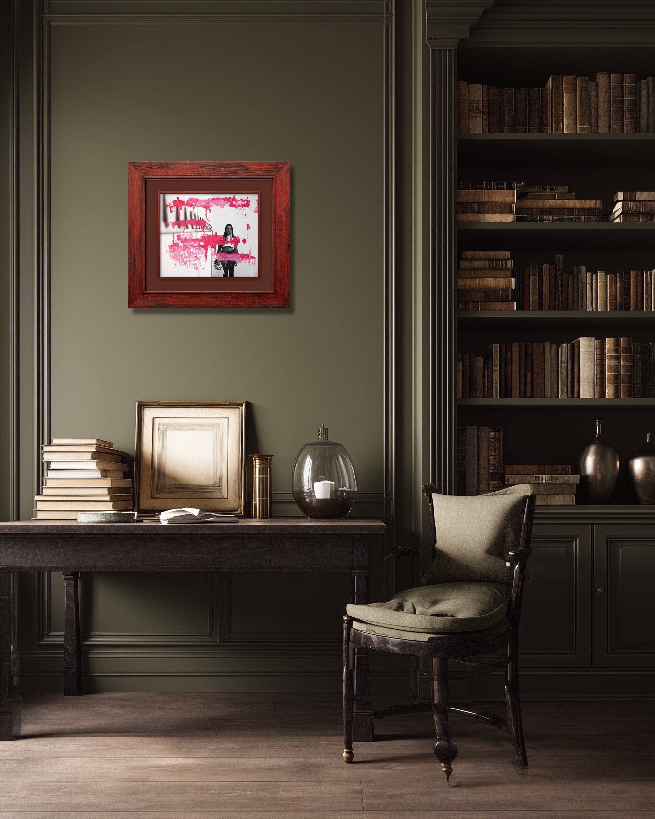 B000) Framed Poster Print (Mona In The Flesh (An Ode To Leonardo DaVinci))