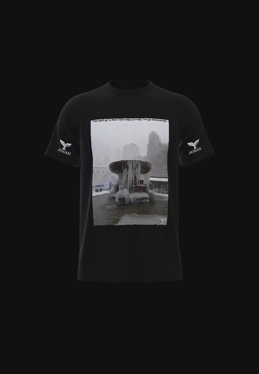 A009) Wings Tee (You Don’t Go To New York With A Dream. You Go With Money)
