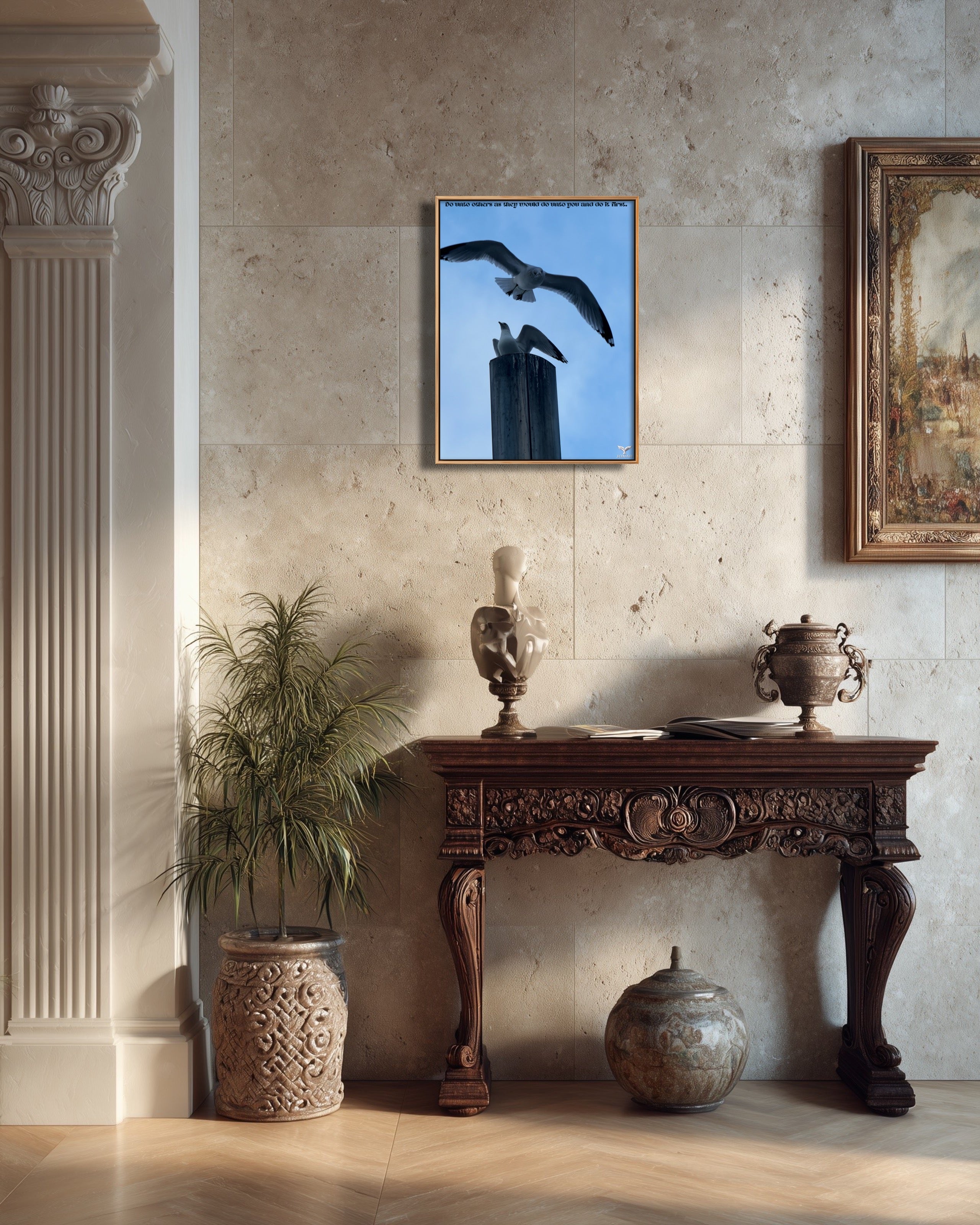 B006) Framed Poster Print (Do Unto Others As They Would Do Onto You And Do It First)