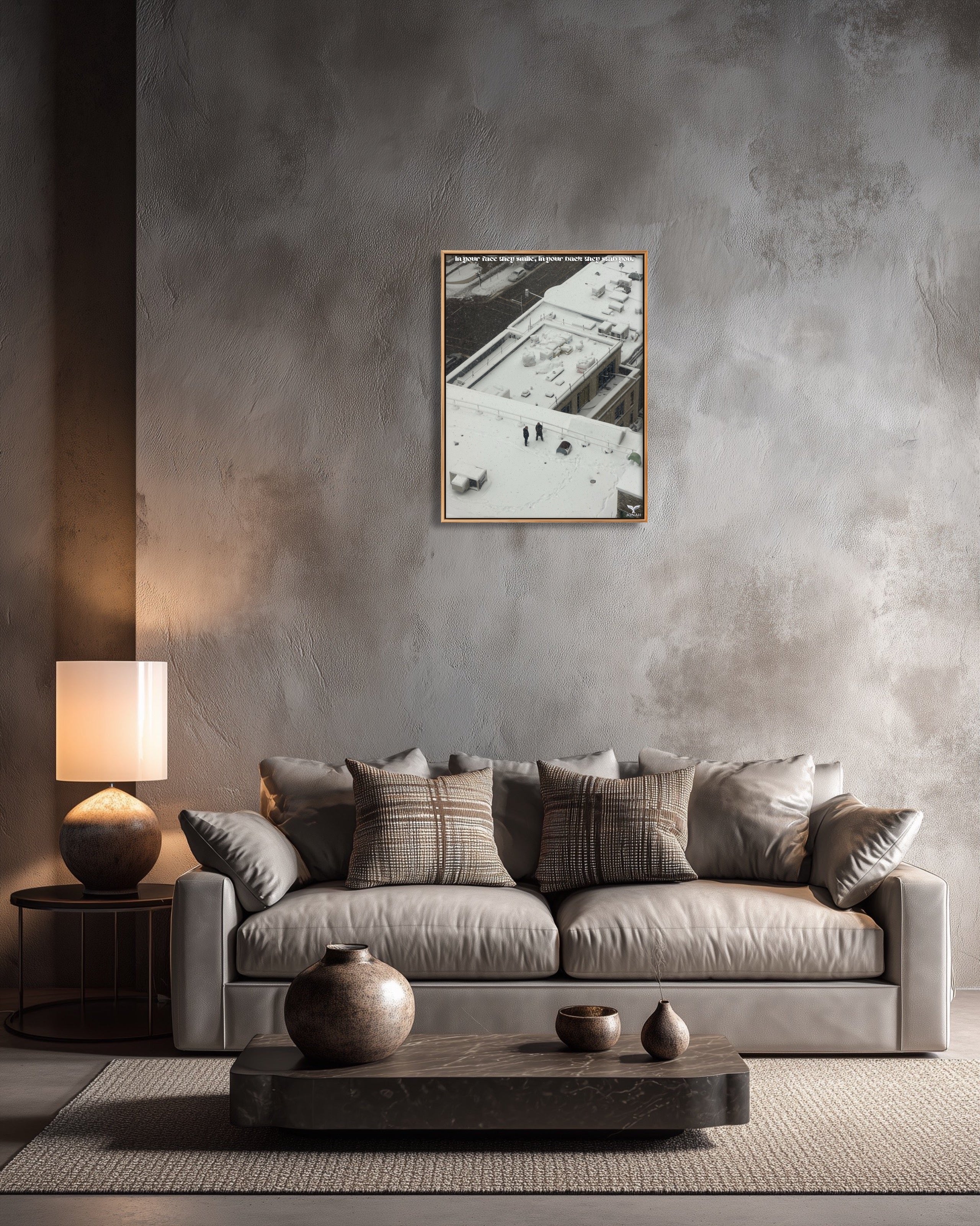 B005) Framed Poster Print (In Your Face They Smile, In Your Back They Stab You)