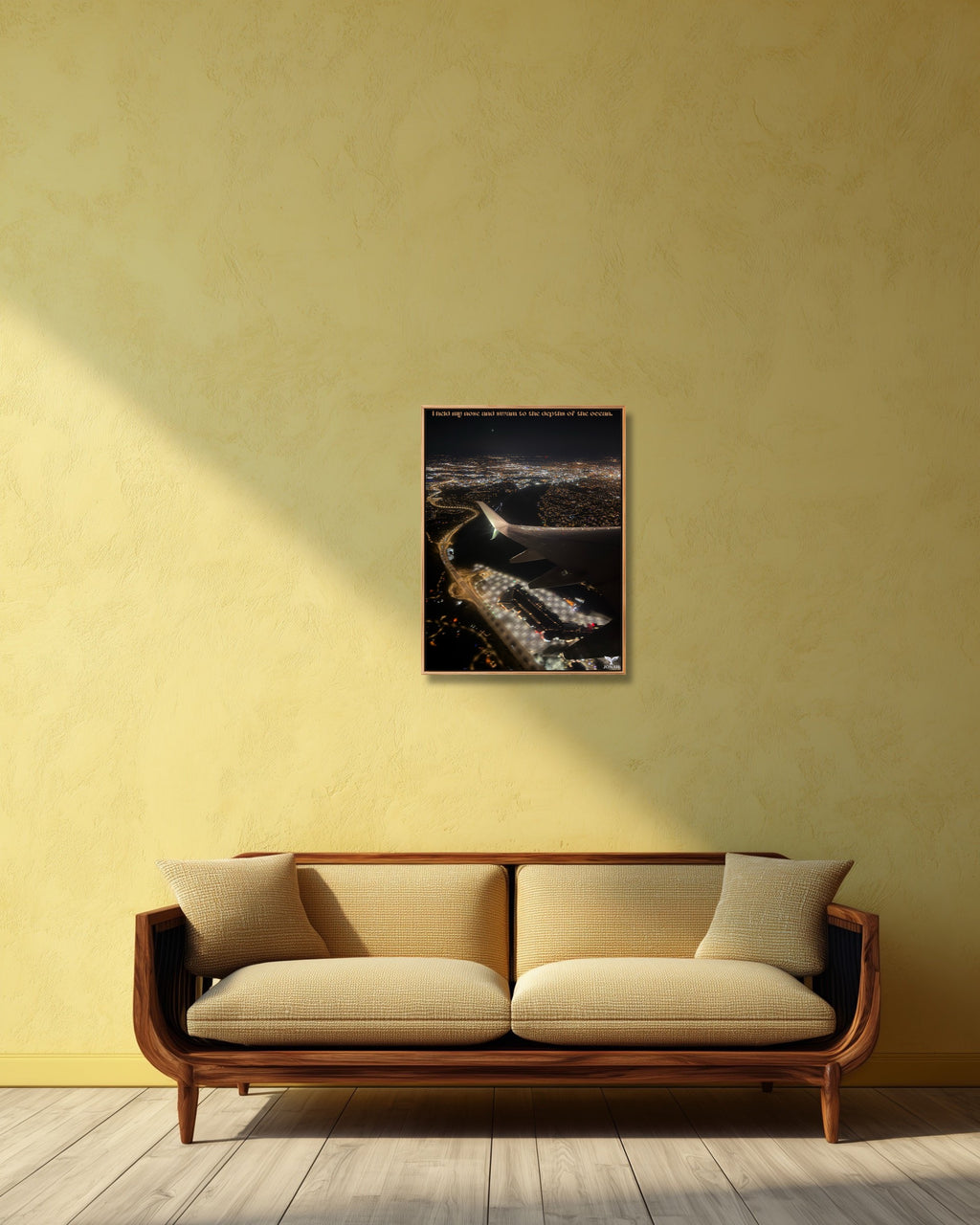 B008) Framed Poster Print (I Held My Nose And Swam To The Depths Of The Ocean)