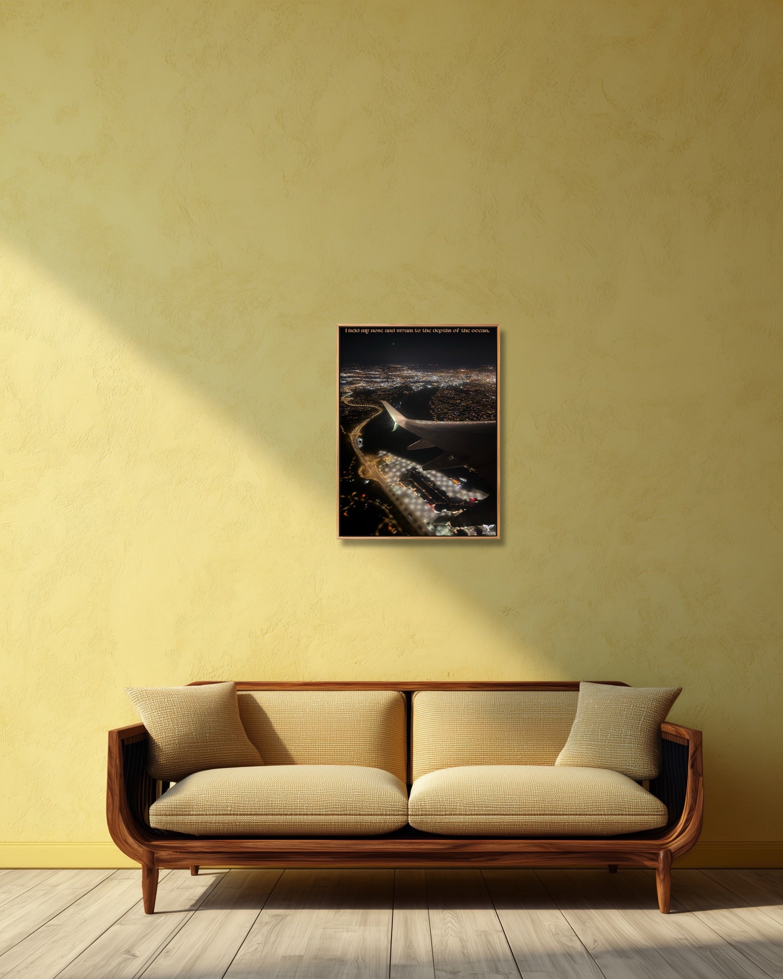 B008) Framed Poster Print (I Held My Nose And Swam To The Depths Of The Ocean)