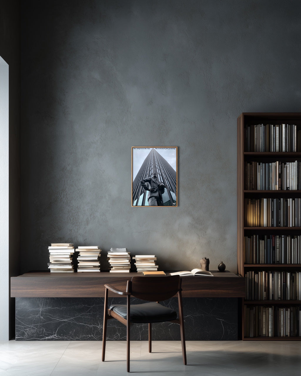 B002) Framed Poster Print (The Envy Is At The Top, The Bottom Is Just Jealousy)