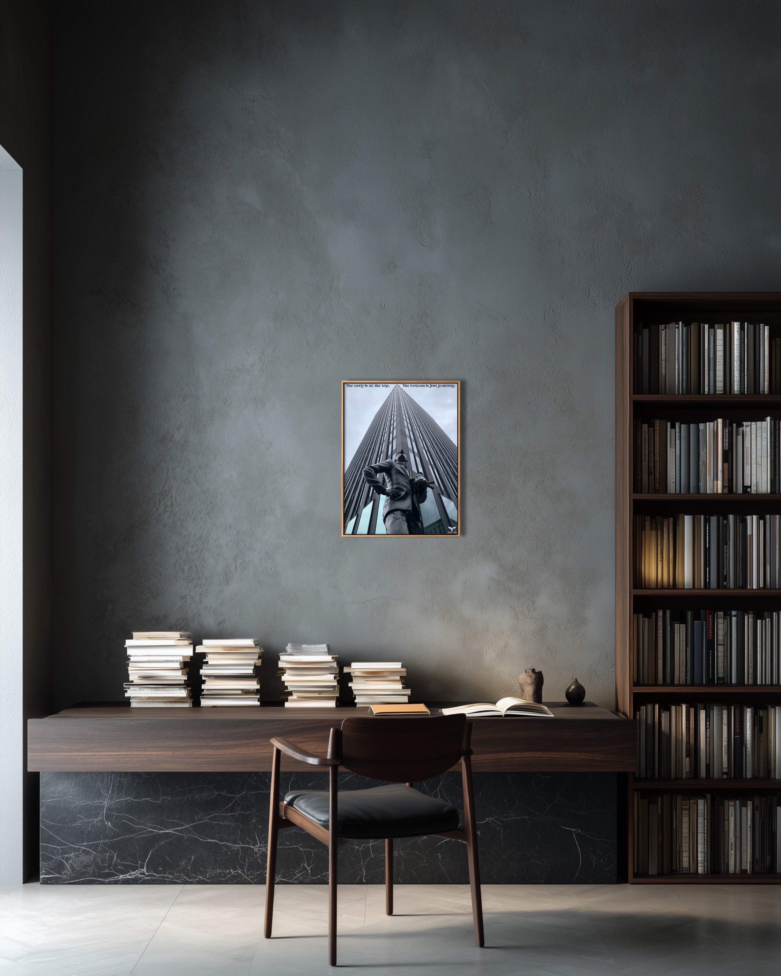 B002) Framed Poster Print (The Envy Is At The Top, The Bottom Is Just Jealousy)